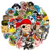 10 30 50Pcs Pirate Cartoon Stickers Graffiti Luggage Motorcycle Laptop Phone Car Waterproof Decoration Cool Kids Sticker Toys