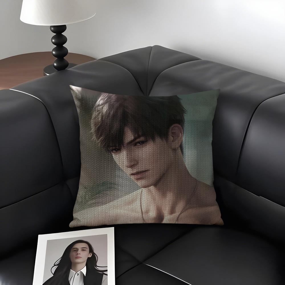 Love And Deepspace Caleb Cushion Cover Natural Linen Organic Fabric DoubleSided Printing Sofa Home Decor Gift Pillow Case