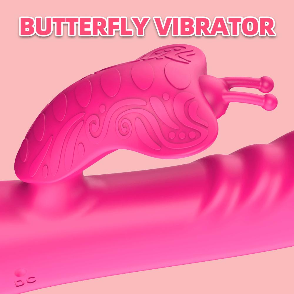 Rose Vibrator Butterfly Vibrating Sex Product Dildo Vagina Massage Wand Clitoris Stimulator Sex Toy Butterfly AV Stick Sexy Rose