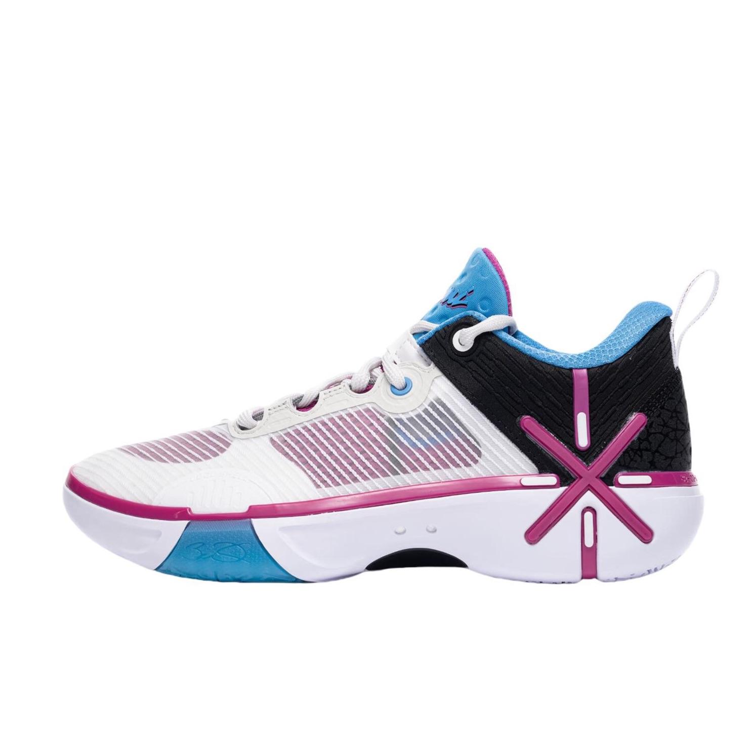 

New LiNing Wode Phantom 6 Height Increasing Abrasion Resistant Low Top Basketball Shoes Men s White Black ABPV021-4 45