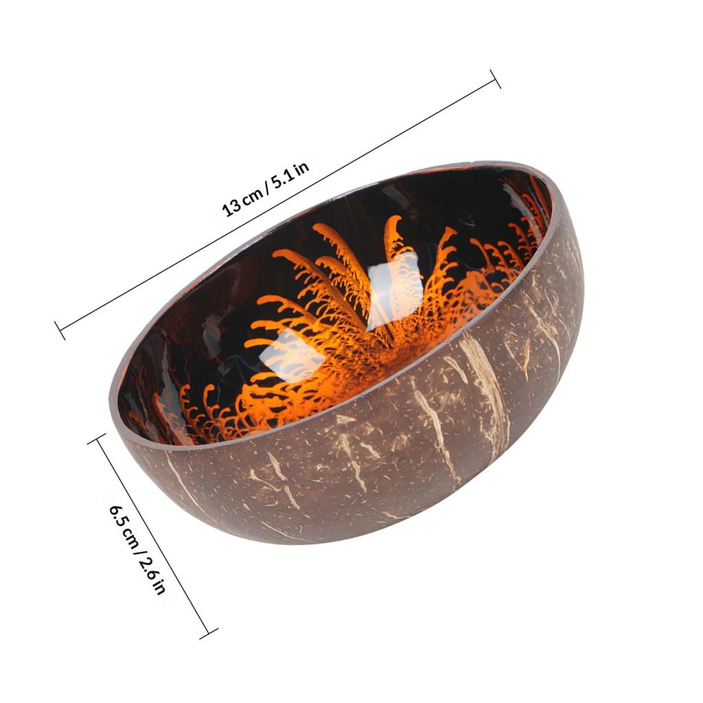 Natural Coconut Storage Bowl Sustainable Handmade Decorative Candy Jar Nuts Holder Desktop Organizer Living Room Bedroom Decor