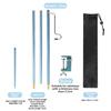 Aluminum Alloy Folding Camping Light Stand with Adjustable Height and 12cm Hook for Convenient For Outdoor Use