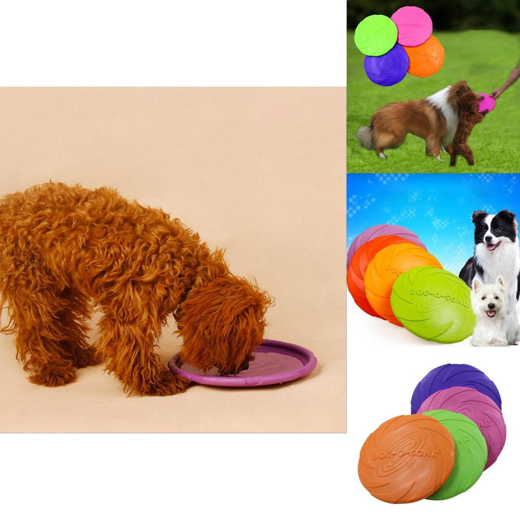 Vibrant Silicone Pet Dog Frisbee For Large Dog Outdoor Training And Fun Play