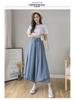 Chiffon High-Waisted Black Wide-Leg Cropped Pants for Women - Korean Style, Loose Fit, Slimming.