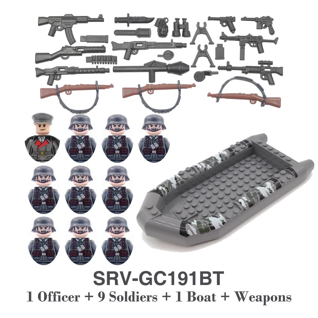 DIY WK2 Infanterie Sanitäter Soldat Motorrad Sowjetische US-Armee Militär Waffe Waffen Baustein Ziegel Kinder Kind Geschenke Spielzeug