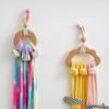 1Pc Wire Storage Pendant Strip Line Nordic Wind Woven Cartoon Wood Hairpin Finishing Wall Decoration