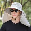 Sunscreen Hat Men's Summer Sun Hat Fishing Hat Big Brim Face Covering Bucket Hat Anti-purple Line Sun Hat