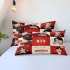 BTS Men's group Bedding Music Band All Season Twin Bedding Set 3 Piece Comforter Bed Duvet Cover Double King Bedding Set
