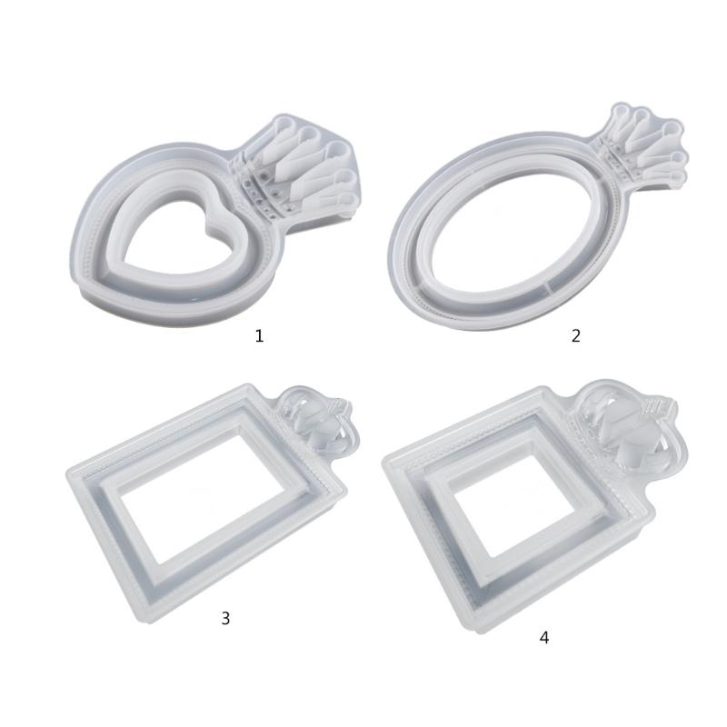 Retro Crown Photo Frame Epoxy Resin Mold DIY Crafts Resin Decorative Jewelry Making Mold Picture Frame Silicone Mold