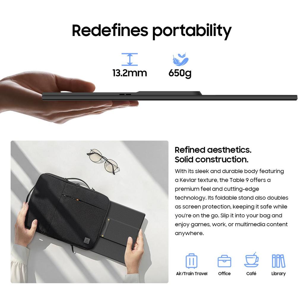 Blackview Table 9 Portable Monitor 16Zoll FHD Laptop Screen Extender Up and Down