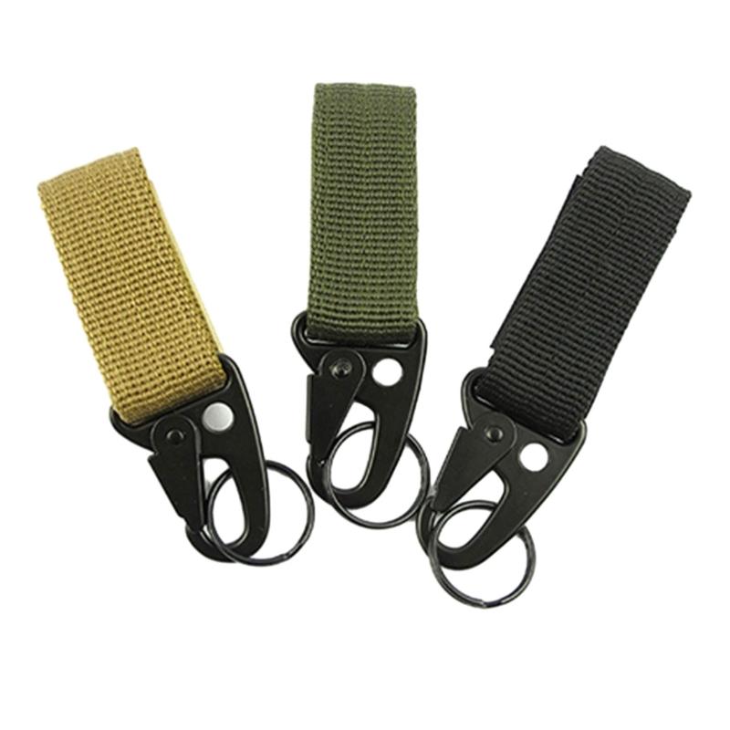 Tactically Belt Hanging Carabiners Hook Nylon Webbing Buckle Strap Belt Clip