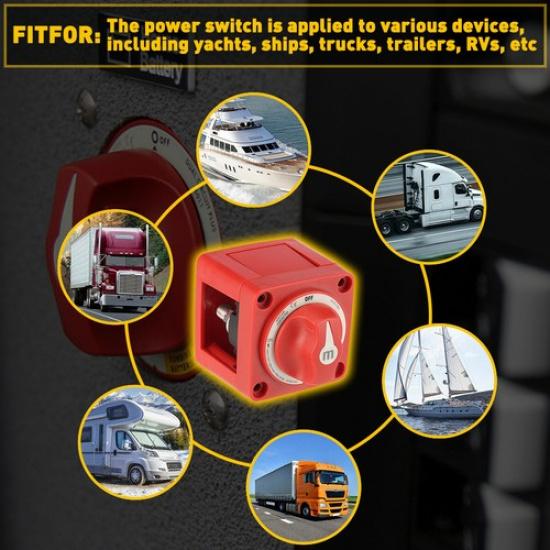 6007 M-Series Dual Battery Switch Selector 4 Position Marine  Boat
