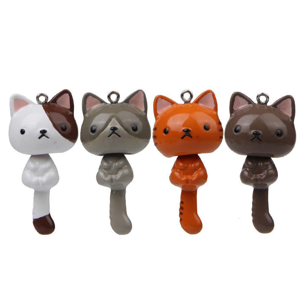 Tail Long Polyresin Cat Figurine With Keyring For Car Decor And Event Gifts