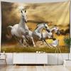 Running Horse Printing Tapestry Animal Wall Hanging Living Room Bedroom Wall Decoration Bohemian Hippie Aesthetic Decoration