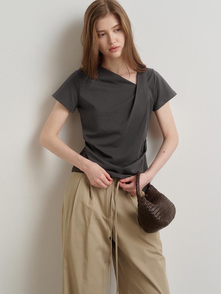 MOAT Washed Cotton Belted Pants (Sand Beige)