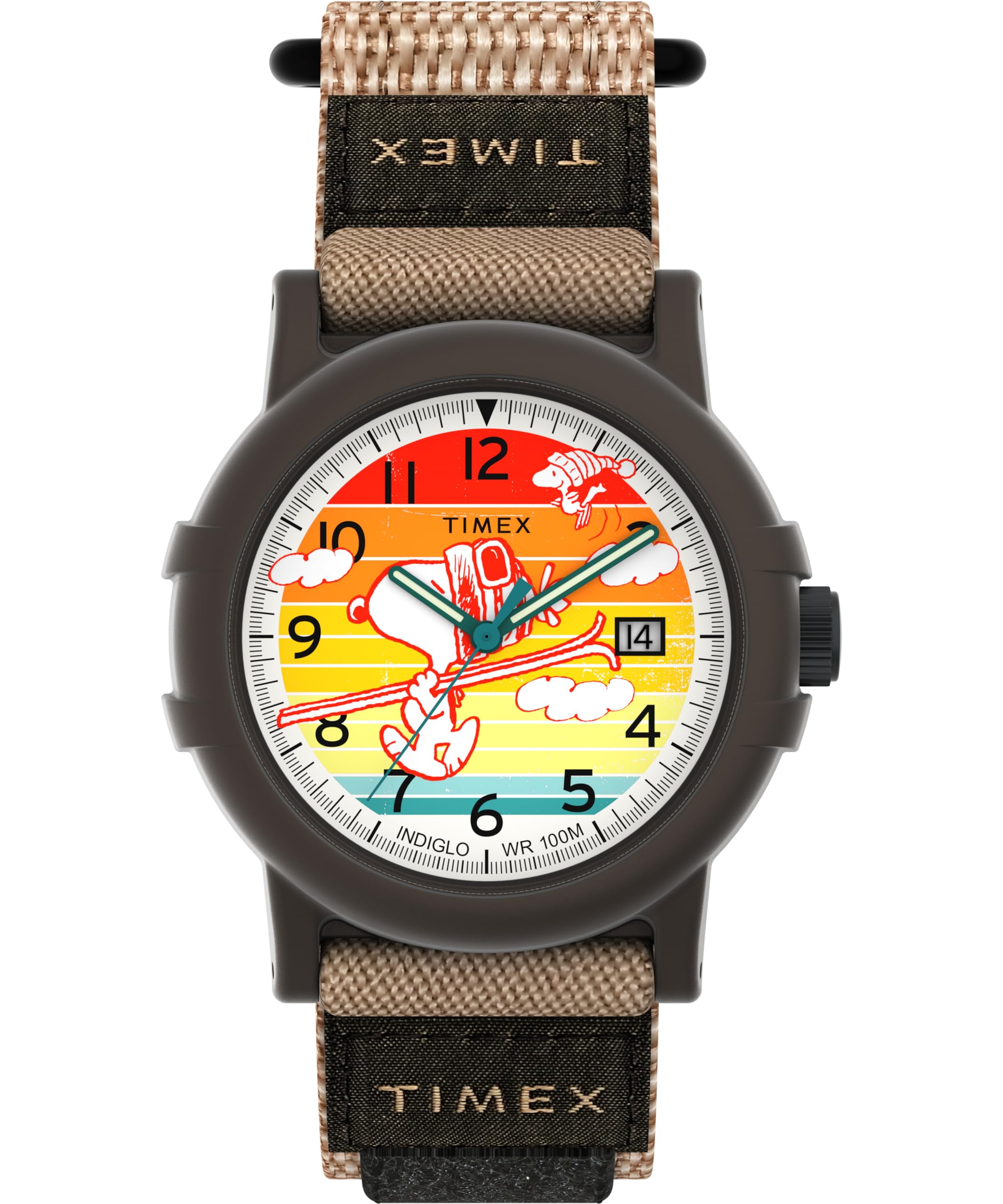 Timex x Peanuts Watch Quartz 100M Water Resistant Acrylic Multicolor Dial TW4B34900 Unisex [TIMEX] [Authentic]