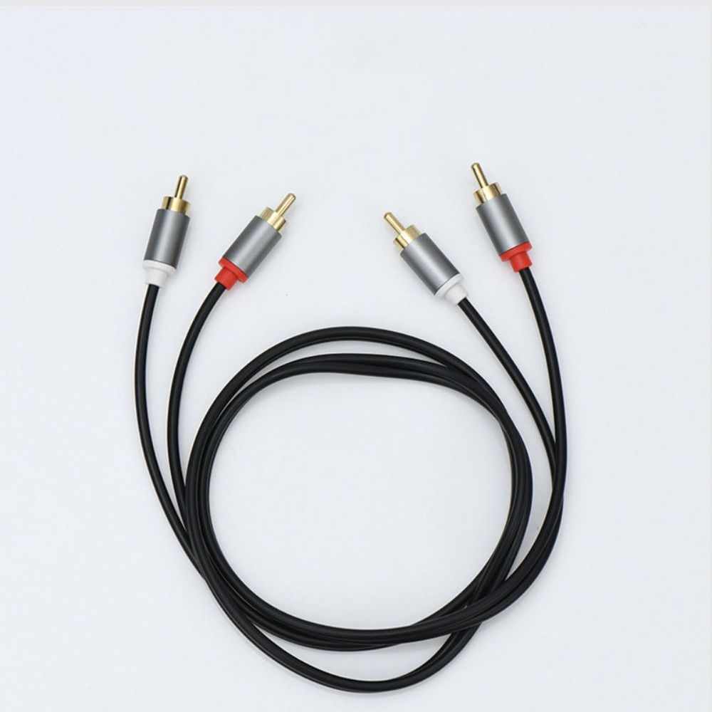 Shielded Double Lotus Head Audio Aux Cable Audio Video Cable HIFI 2RCA To 2RCA Amplifier Cable 1m/1.5m/2m/3m/5m Gold-platingGood product
