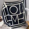 Scarf Ladies Imitation Cashmere Shawl Travel Decoration Square Scarf Letter Mo Air Conditioning Warm Cloak Thickened Scarf