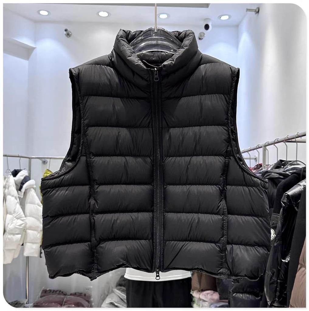 Autumn and Winter New Ribs, Vest, White Duck Down Jacket, Stand-neck Vest, Warm Puffs, and Thickened Vest.