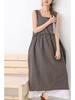 2026 Spring Artistic Sleeveless Layered Long Vest Dress - Fresh Japanese Plaid Design