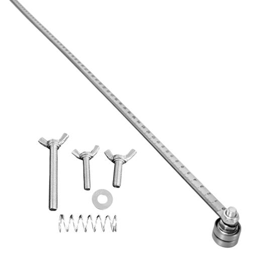 

Circular Saw Guide Stainless Steel Sliding Saw Guide with Adjustable Positioning Calipers Quick Installation Wood Cutting Tool A