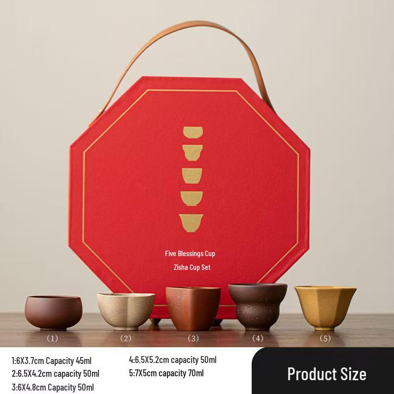 Palace Museum Zisha Gongfu Tea Cup Gift Set - Perfect for Birthdays, Housewarmings, Weddings, and Business Souvenirs