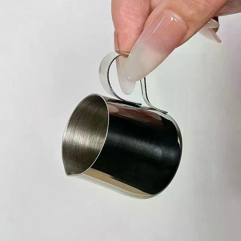 CALDO 12.5/30ml Mini Lattiera per Montare il Latte per Caffè Pitcher per Latte Art Montalatte Acciaio Inossidabile Misurino Brocca Pentola Accessorio Caffè