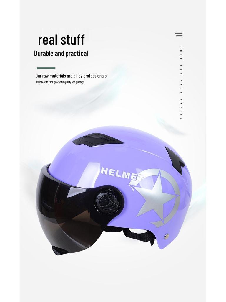 Unisex Ganzjahres-Elektrofahrzeughelm mit Sonnenschutz