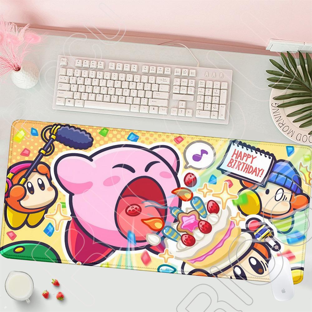 HD Printing Mouse Pad Laptop Extended protective Pad Computer Game Mousepad Cartoon K-Kirby PC Accessories Keyboard XXL Desk mat