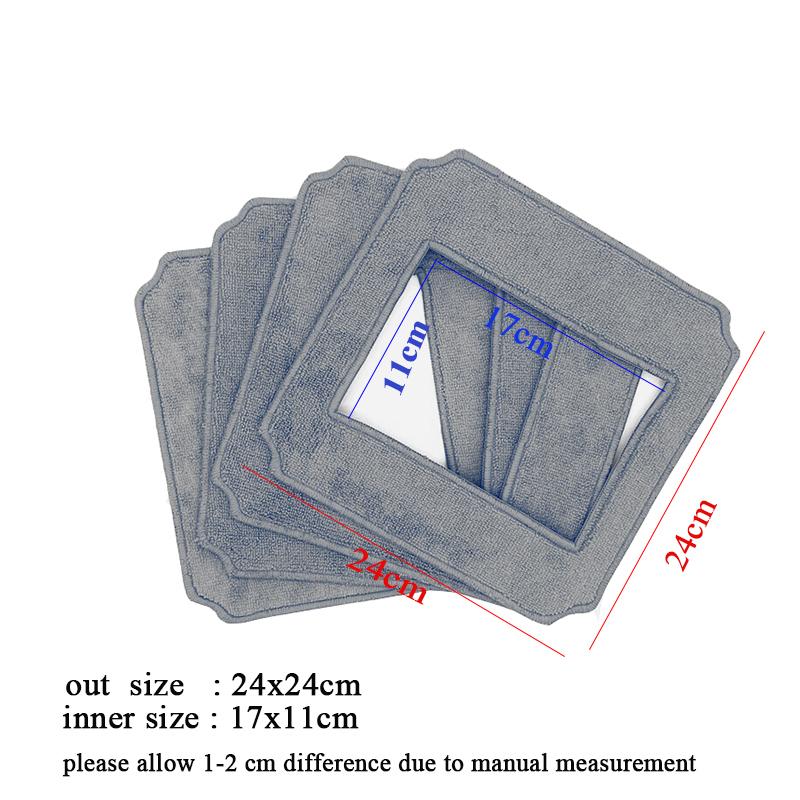 Glass Cleaning Mops for W140 Vacuum Cleaner Robot , 24x24cm Washable Clothes Rags for Washing Windows Spare Parts Accessories