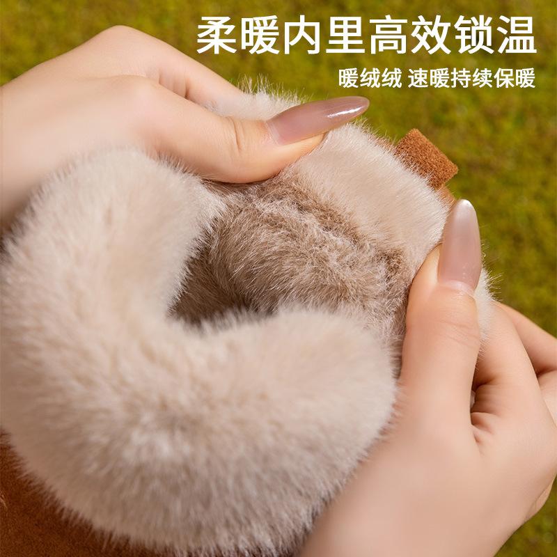 Couple cotton slippers winter new indoor home home warm thick-soled velvet bag and cotton shoes winter