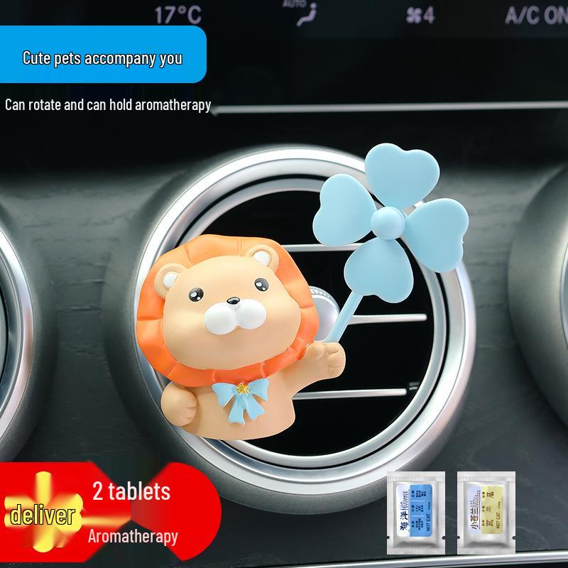Cartoon Pinwheel Aromatherapy Vent Clip: Small Animal Car Air Freshener.