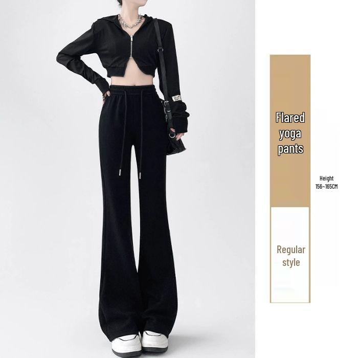 

Женские серые утягивающие спортивные брюки микроклеш с высокой талией для весны и осени XXL чёрный