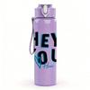 1PC Hey You Bold Letter Art 750ml Color Plastic Sports Water Bottle Leakproof Flip Straw Lid Suitable for Sports Office Home Use