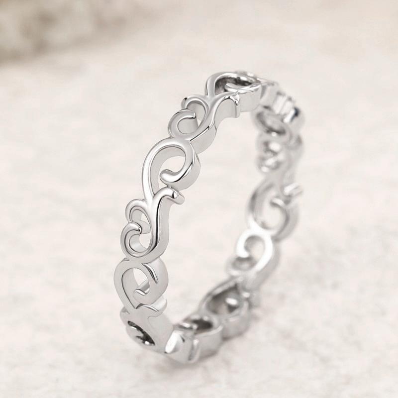 

CAOSHI Low-key Hollow-out Style Ring Lady Daily Wearable Finger Accessories Fashion Versatile Zircon for Engagement Ceremony 6