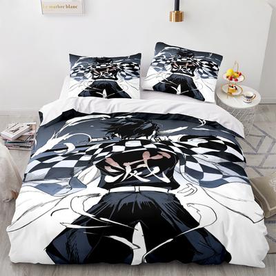 Juego de Cama Kamado Tanjirou Individual Twin Completo Queen King Size Demon Slayer Juego de Cama Aldulto Niño Dormitorio Juegos de Funda Nórdica Anime 3D 33