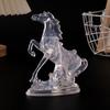 Night Light Acrylic Pony Figure Decorative Night Lamp with Colorful Flashing Lights Battery Operated Festive Room Lighting for Bedroom Desk Car Home