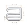 10pcs Metal G Hook Webbing Buckles for Backpack Strap Webbing Adjustable Flat Slide Buckles Silver [uxcell] 38mm/1.5" Tri-Glide