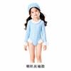 Girls Sleeveless One-Piece Swimsuit With Collar Plaid Japanese Style Comfortable Swimwear Pool Beach