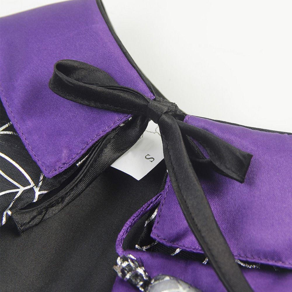 Soft Cat Wizard Hat Cloak Adjustable Pet Witch Costume Funny Cat Wizard Spider Hat  Cosplay Party