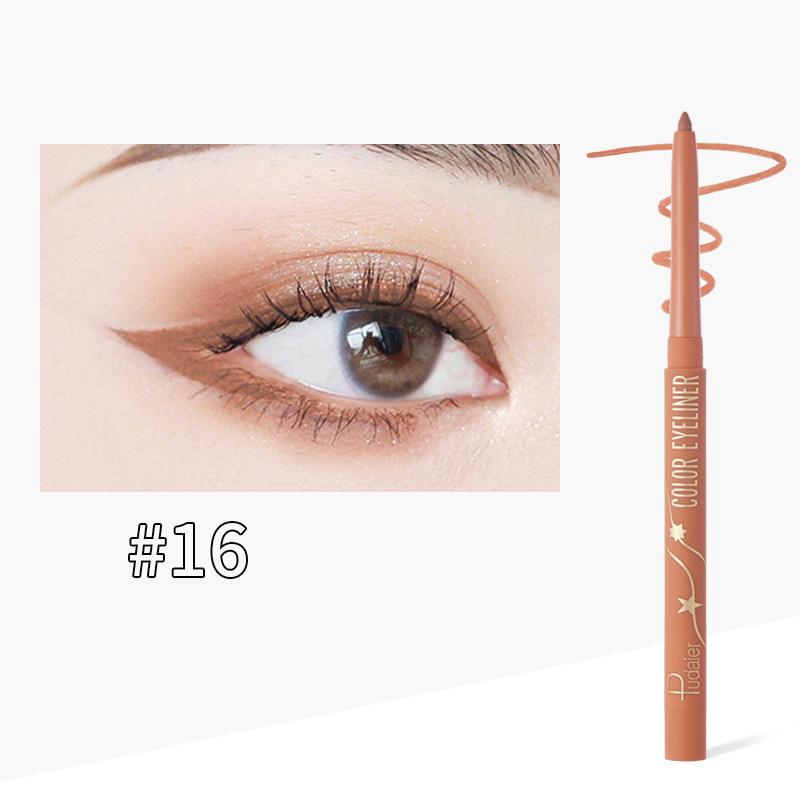 Pudaier Eyeliner Anti Sweat Ανθεκτικό και εύκολο στο περίγραμμα Eyeliner Pen 18 Color Eyeliner
