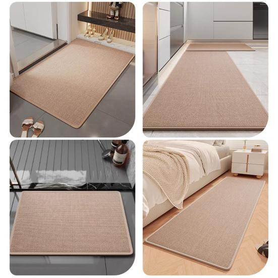 Huaqianguhh Minimalist Bathroom Rug, Absorbent Non-Slip Floor Mat, Rectangular Door Mat for Home Entrance Bedroom Living Room