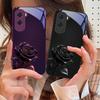 The Dark Golden Rose For Honor 200 90 8X 9X Pro Lite P50 P40 Nova 10 11i P60 Magic4 6 Mate 20 50 Tempered Glass Phone Case