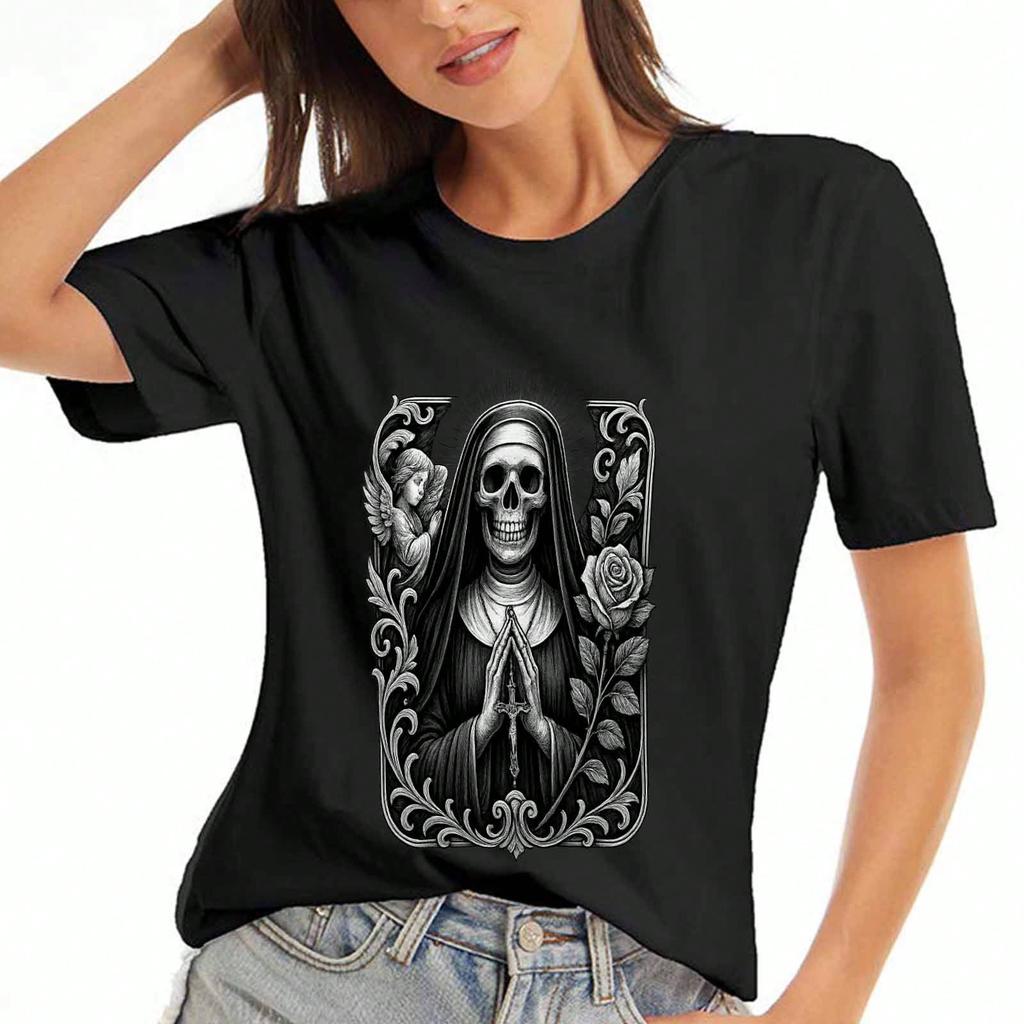 Skeleton Stegosaurus Cotton T Shirt, Premium Cotton Quality Print,Durable,Casual And Fashionable,Dinosaur Bones Skeleton Style Artwork Graphic Tees F