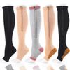 Compression Socks Zipper Fashion Women Men  Open Toe Solid Color Yoga Socks Gym Floor Soft Dance Pilates Sports Cotton Socks