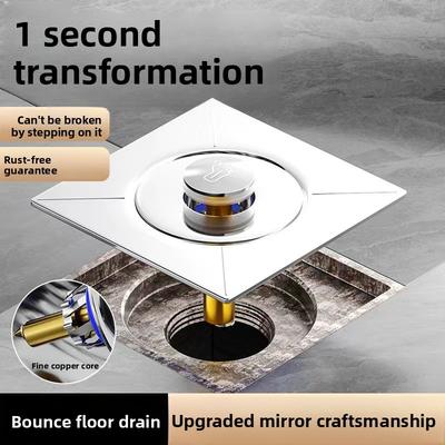 Floor Drain Renovation, Anti-odor, Universal Anti-insect Closed Cover for Bathrooms, Toilet Anti-odor Return, Sewer Floor Drain Spring Core