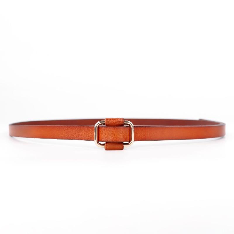 

Mei Mary Genuine leather belt - premium suit & dress belt - slim belt - cowhide knotted belt 110cm темно-рудий