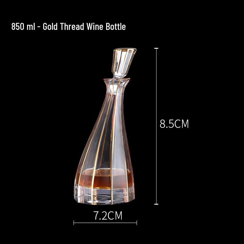 

European Luxury Vintage Hand-painted Gold Crystal Decanter