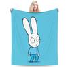 S-Simon Super Rabbit Super Soft Blanket For Couch Bed  Trend Throw Blanket Winter Travel Car Flannel Bedspread