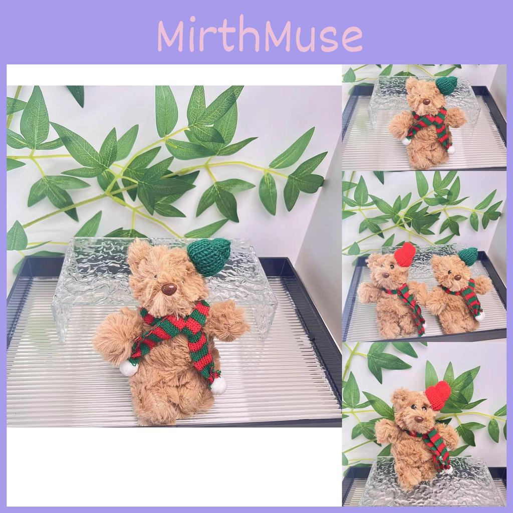 Plush 15cm Lovable Teddy Bear Keychain Cute Christmas Decoration For Gift Couples